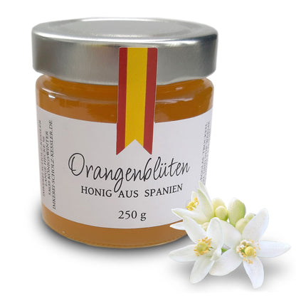 Spanischer Orangenblütenhonig im Glas – heller Honig mit feinem blumigem Aroma