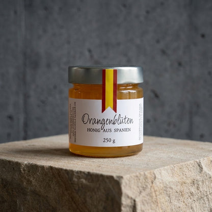 Spanischer Orangenblütenhonig im Glas – heller Honig mit feinem blumigem Aroma